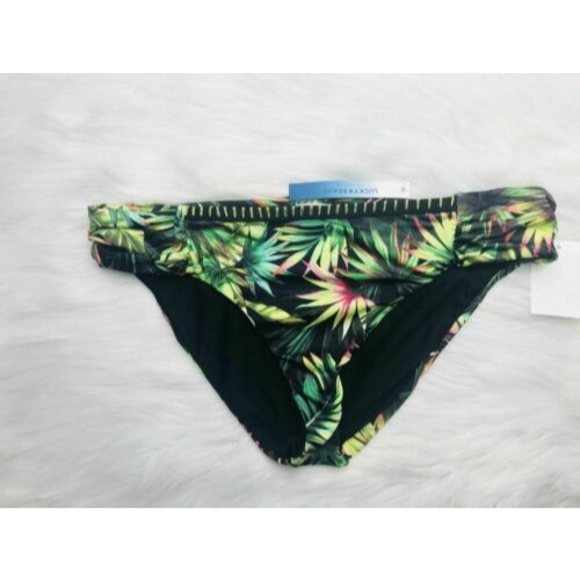 Lucky Brand Coastal Palms Side-Tab Hipster Black Medium $48 Tropical - Picture 2 of 5
